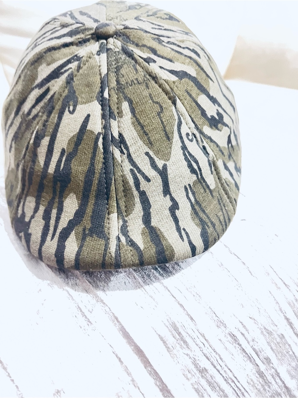 Mossy Oak Blaze Orange Hunting Cap with Camo Trim